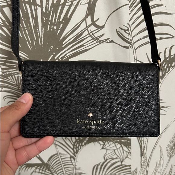 Kate Spade wallet phone Black Crossbody Bag Holder Strap - Picture 3 of 5